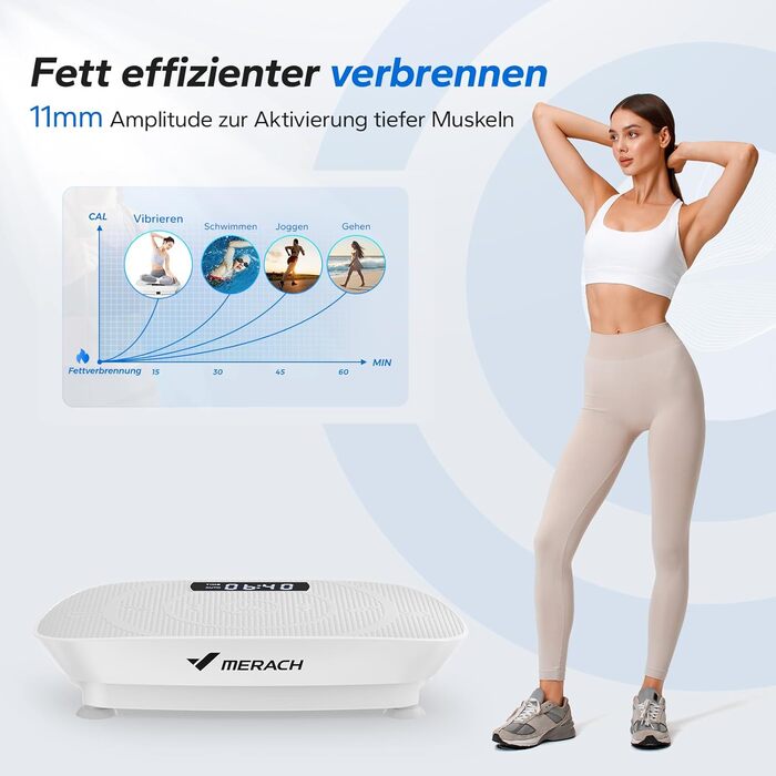 Віброплатформа MERACH (потужна, з Bluetooth)