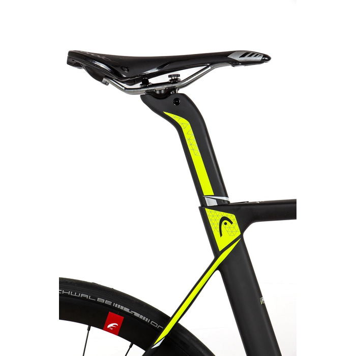 Велосипед Head Unisex I-Speed Team для дорослих, матовий чорний/жовтий, 54