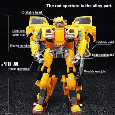 Іграшка-трансформер SUPYINI, деформований автомобіль-робот, іграшка-фігурка з трансформацією, сплавний автомобіль-робот, автомобільна іграшка для дітей та дорослих, WJ02800590BLAC1