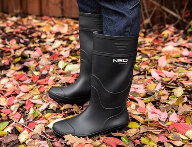 Гумові чоботи NEO TOOLS - Унісекс водонепроникні гумові чоботи, садові чоботи, дихаючі гумові чоботи до щиколотки, водонепроникні рибальські чоботи, чорні - 39-46 40 EU
