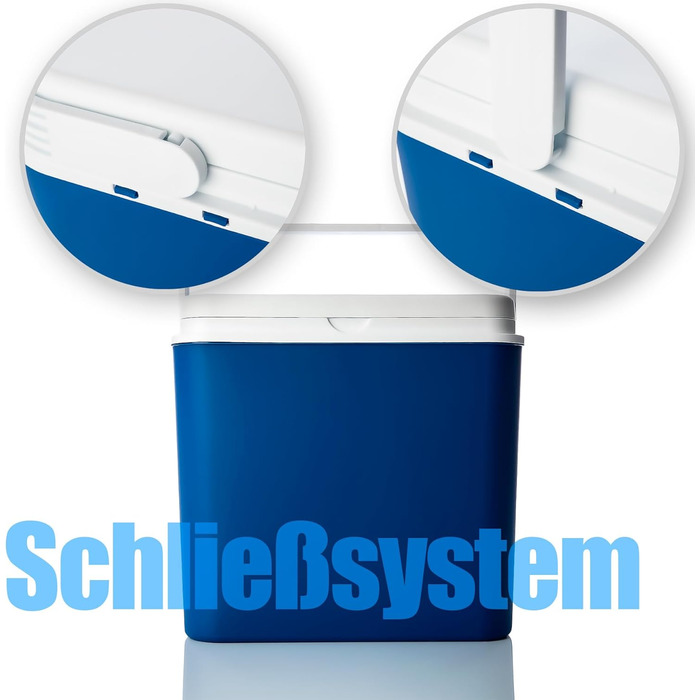 Термобокс BigDean 24 літри, синій/білий - Ізольований бокс з охолодженням до 14 годин - Сумка-холодильник для подорожей - Термобокс для кемпінгу, пікніків та саду - Зроблено в Європі 24 літри, включаючи 6 пакетів з льодом