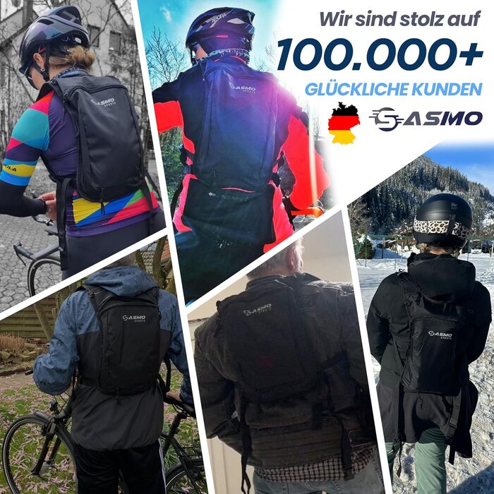 Велосипедний рюкзак SASMO 6L, чорний, ультралегкий, з термовідділенням та сіткою для шолома