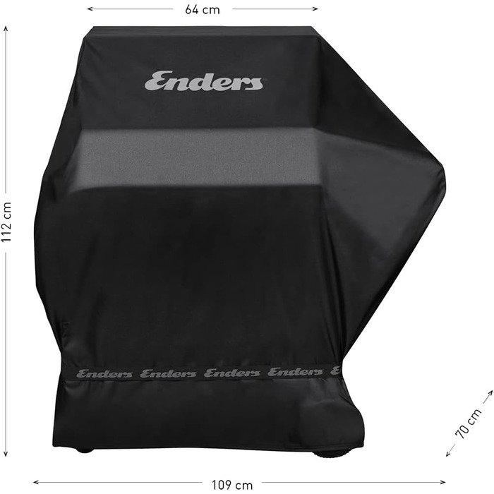 Преміальний захисний чохол Enders для грилів HYDE 3 та BOSTON 3 K, водонепроникний та стійкий до УФ-випромінювання, поліестер 600D, 109 x 70 x 112 см, 5694