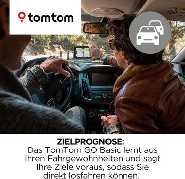 Навігаційний пристрій Tomtom GO Basic (5 дюймів, система уникнення заторів із функцією Tomtom Traffic, оновлення для Європи, оновлення через Wi-Fi) 5 дюймів, новий