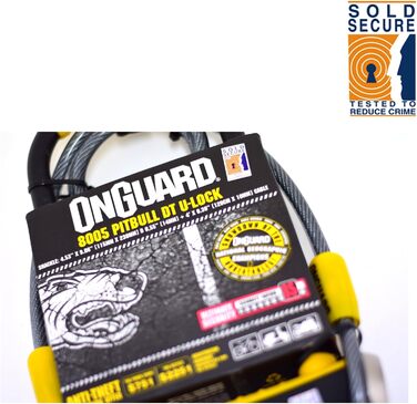 Велосипедний замок і трос OnGuard Pitbull DT 8005 (продається в кольорі Secure Gold)