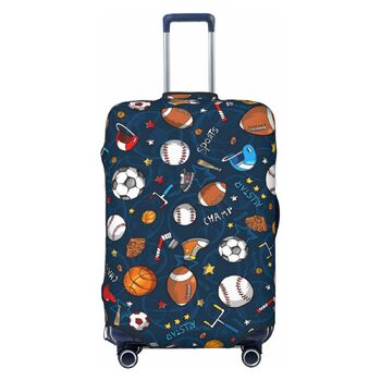Чохол для валізи Спорт-Бейсбол, захисний еластичний чохол від подряпин та пилу для багажу, чорний, розмір 80