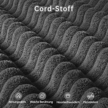 Секційні дивани DURASPACE Cloud для вітальні, модульний U-подібний диван з глибоким сидінням, диван-ліжко з вельвету з піною з ефектом пам&39яті, не потребує складання (сірий) Темно-сірий