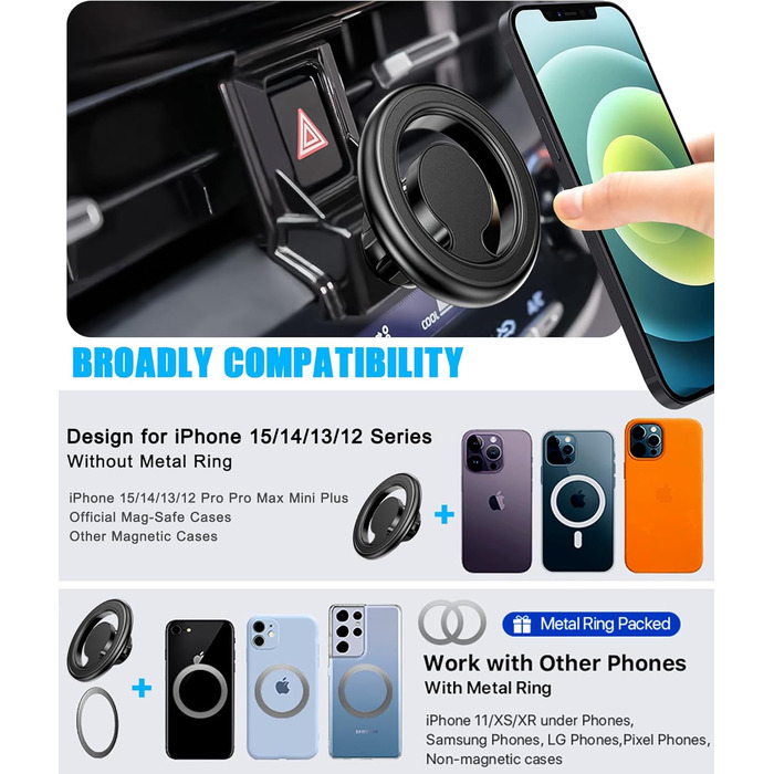 Автомобільний тримач для мобільного телефону Mengfly, підставка для телефону з вентиляційним отвором, автомобільне кріплення, для