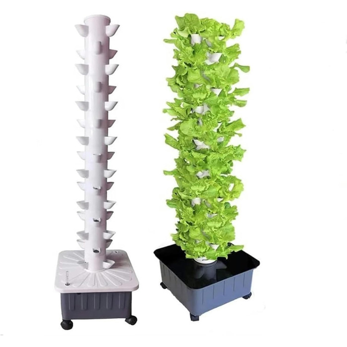 Ярусів 45 отворів Aquaponics Growth System Vegetable Plant Tower Подарунок для любителів саду Стандарт//, 15