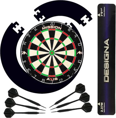 Мішень для дартсу Mission Darts Home Center, набір дартсу, що включає мішень для дартсу та 2 набори дартсу, рамка-пазл