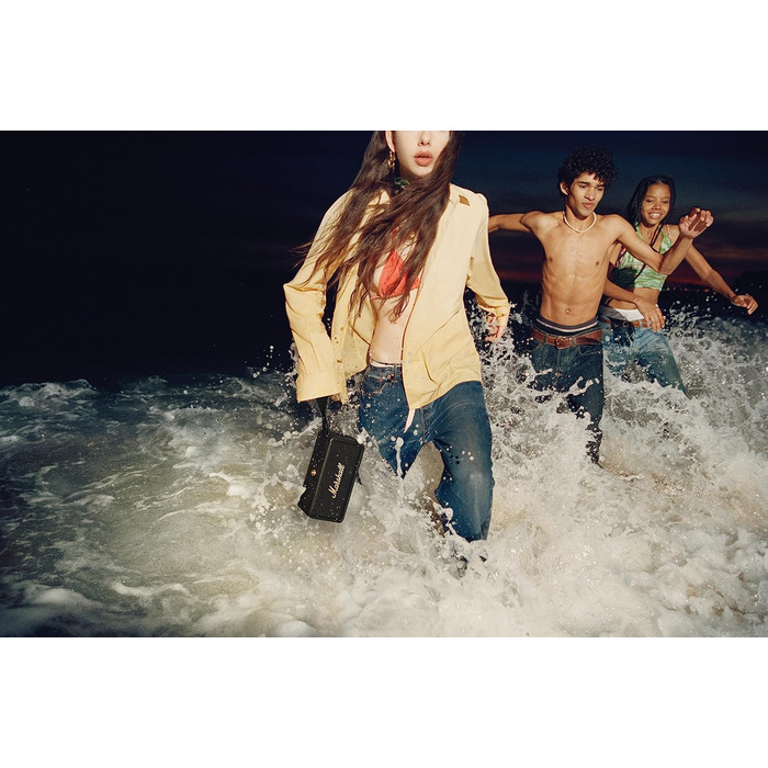 Бездротова портативна Bluetooth-колонка Marshall Middleton, понад 20 годин автономної роботи, водонепроникність IP67 - чорний і ла