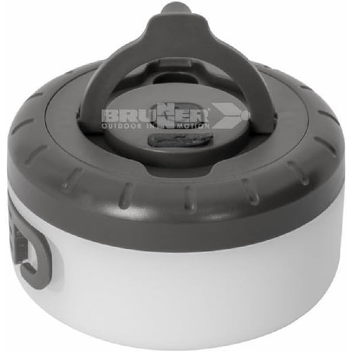 Ліхтар для кемпінгу BRUNNER, що перезаряджається, з гнучкими та згортаються світловими стрічками, IP44, сірий