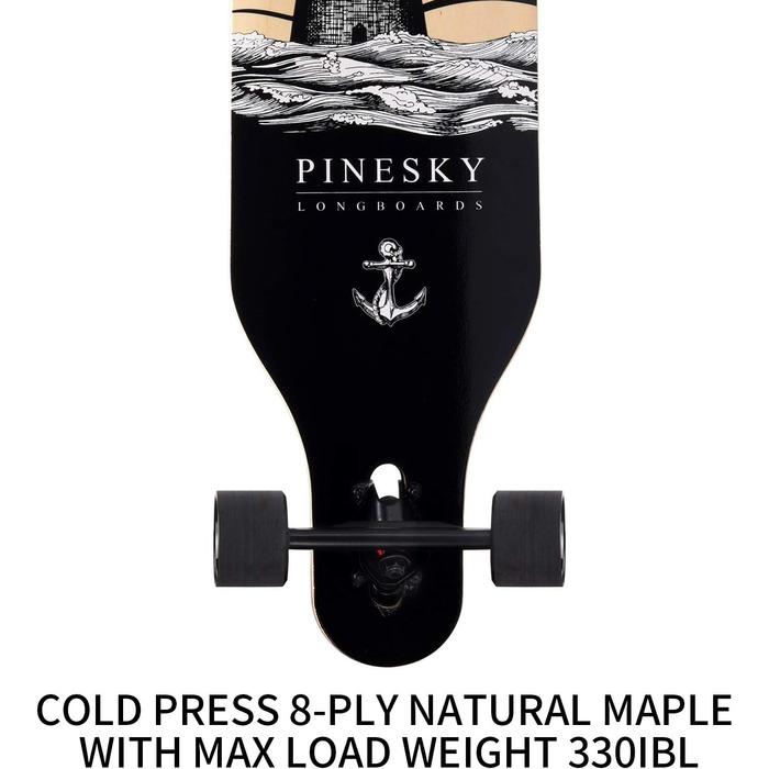 Дюймовий лонгборд скейтборд 8-шаровий з натурального клена для круїзу, карвінгу, фрістайлу та даунхілу з маячком T-Tool, 41-