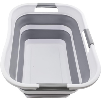 Складаний пластиковий кошик для білизни, 29 л, розбірний контейнер для зберігання, органайзер, портативна ванна для прання, компак