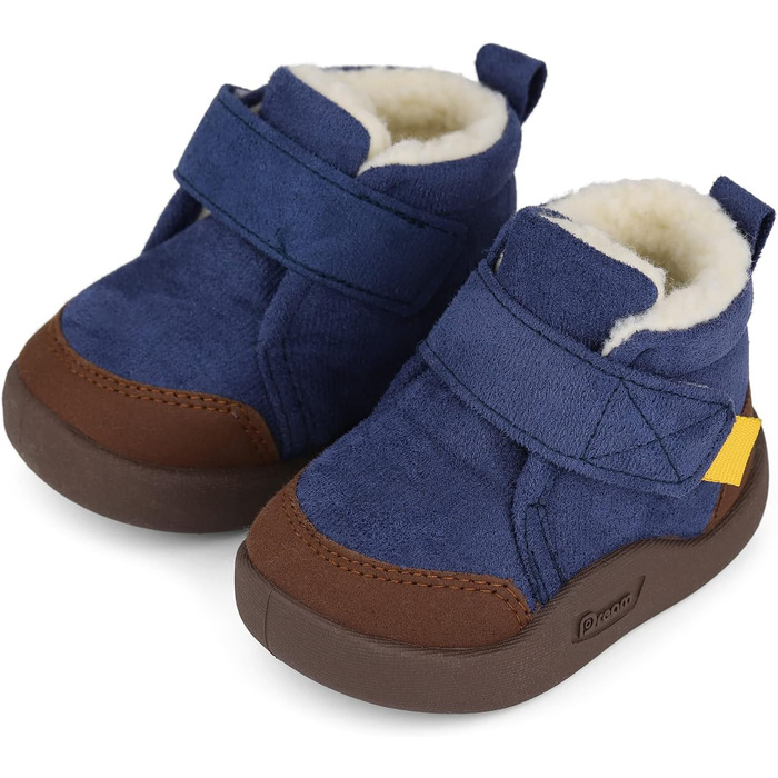 Зимове взуття, дитячі чоботи, дитяче взуття для хлопчиків/дівчат, зимове плюшеве, плоске гумове, протиковзке, розмір 18-23 EU, 22 EU, темно-синє