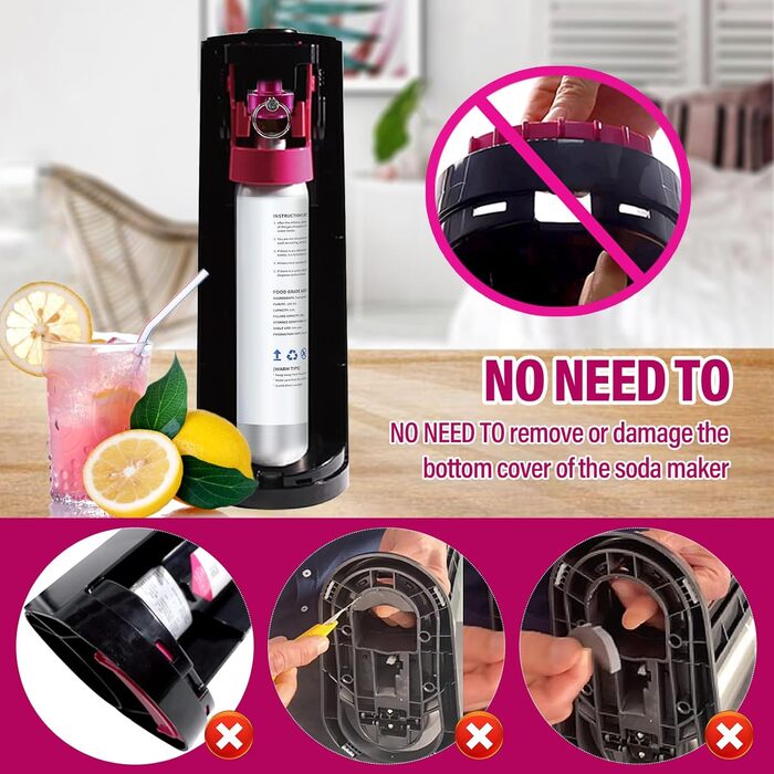 Швидкий адаптер Aissom Upgrade CO2, швидкий адаптер для соди CO2, сумісний з Duo/E-Duo/Terra/Art/E-Terra/Crystal 3.0/Gaia, адаптер CO2 для трапецієподібної різьби TR21-4