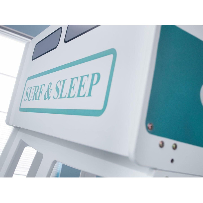 Спальня FSYM з двоярусним ліжком, сучасне двоярусне ліжко, масивне, зелене, біле, 91 см, односпальне ліжко для дітей