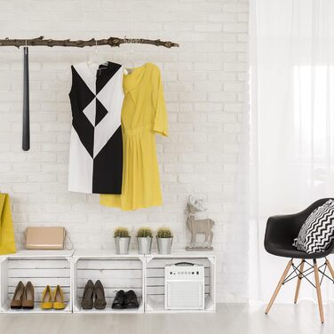 Ріжок для взуття Relaxdays металевий, зручний, стійкий, довжина 60 см, великий ріжок для взуття, для підвішування, з ручкою, чорни