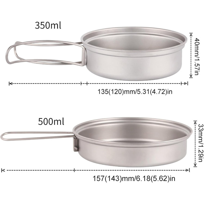 Туристичний посуд великої місткості, обідня тарілка зі складною ручкою для кемпінгу, пікніків, обідів на свіжому повітрі, міцний кемпінговий посуд. Є варіанти об&39ємом 350 мл.