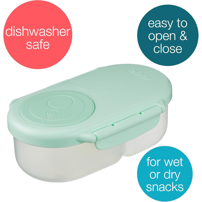 Міні-ланчбокс з 2 герметичними відділеннями Ідеально підходить для малюків, дитячих обідів та перекусів Поміщає ціле яблуко Без BPA