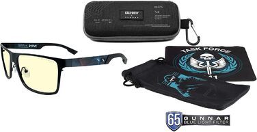 Ігрові комп'ютерні окуляри Gunnar Модель Call of Duty Covert Edition - Колір лінз Amber (блокують 65 синього світла та 100 УФ-випромінювання) Окуляри з захистом від синього світла Запатентована лінза 57-15-135 Smoke