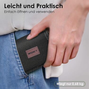 Складаний стілець MOONCY, 3326,532 см, Портативний кемпінговий стілець, Складаний, Витримує до 120 кг, Легкий рибальський стілець для походів, риболовлі та активного відпочинку, Чорний