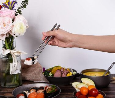 Безмежна подорож Складні телескопічні титанові палички для їжі Кемпінг Кемпінг Пікнік Складаний посуд Столові прибори Ti1004T