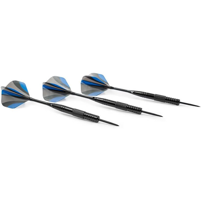 Покриття для мішні для дартсу - Розміри 45 x 45 x 4 см, включаючи 6 дротиків та підвісне обладнання Мішень для метання дротиків Чорний Сірий Синій