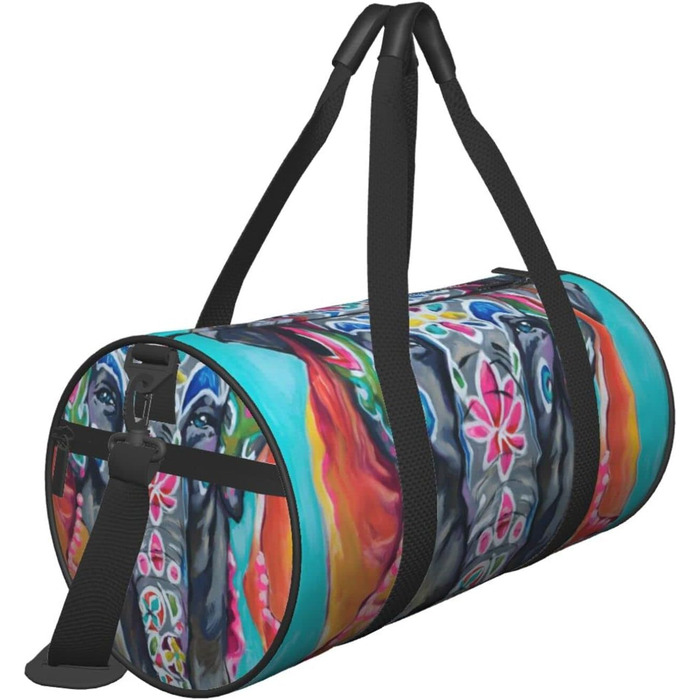 Дорожня сумка-циліндр з художнім принтом слона, спортивна сумка для чоловіків та жінок, сумка-мішок, спортивна дорожня сумка