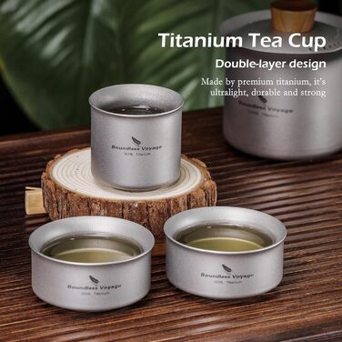 Титанова кружка Boundless Voyage з подвійними стінками, портативна, кемпінгова, легка, дорожня кружка, багаторазова, для кемпінгу, подорожей, пікніка, ti3148d, Ti3148D/EU/88