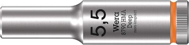 Набір головок Wera 05004525001 Deep, 1/4 привід, 9 предметів