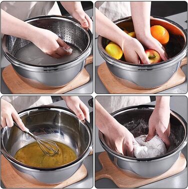 Сталеве ситечко, ситечко з нержавіючої сталі, металеве ситечко та миски, сушарка з чашею, кухонне ситечко, сушарка для тіста, сала