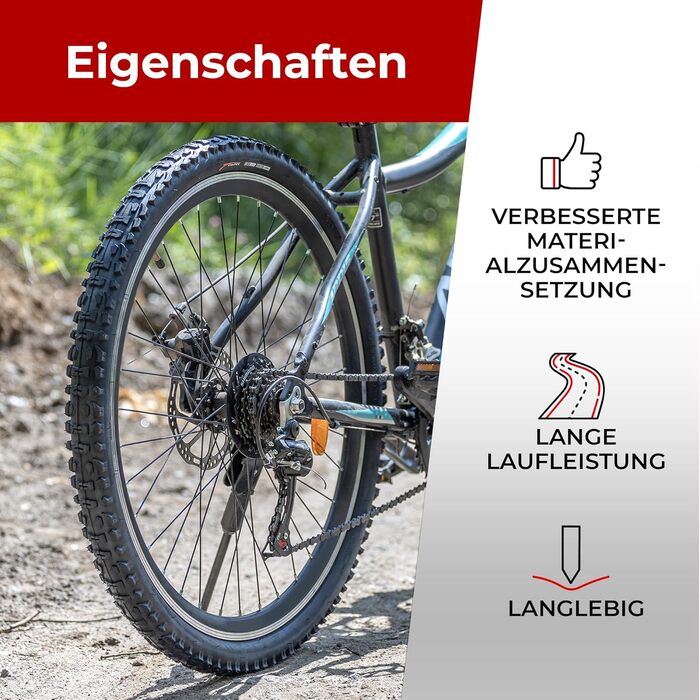 Велосипедні покришки Fincci Hybrid MTB (26x1.95) з камерами Schrader