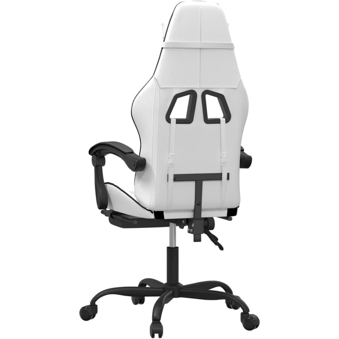 Ігрове крісло з підставкою для ніг, крісло для ПК, ігрове крісло, крісло для геймерів, крісла для домашнього офісу, крісла для ігор, комп&39ютерне крісло, крісло для PlayStation, біла та чорна штучна шкіра