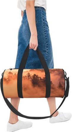 Спортивна сумка для подорожей Захід Сонця, чорна, універсальний розмір