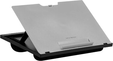 Підставка для ноутбука Комфорт - складана, з подушкою, портативна, для ліжка, гуртожитку, пластик, 37,5 x 27,9 x 18,5 см, сіра