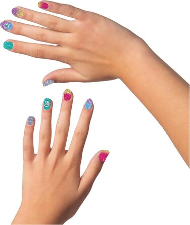 Набір блискучих нігтів Cool MAKER Go Glam - для стильних блискучих нігтів з наклейками з мотивами, матеріал для 5 видів манікюру, для дітей віком від 8 років