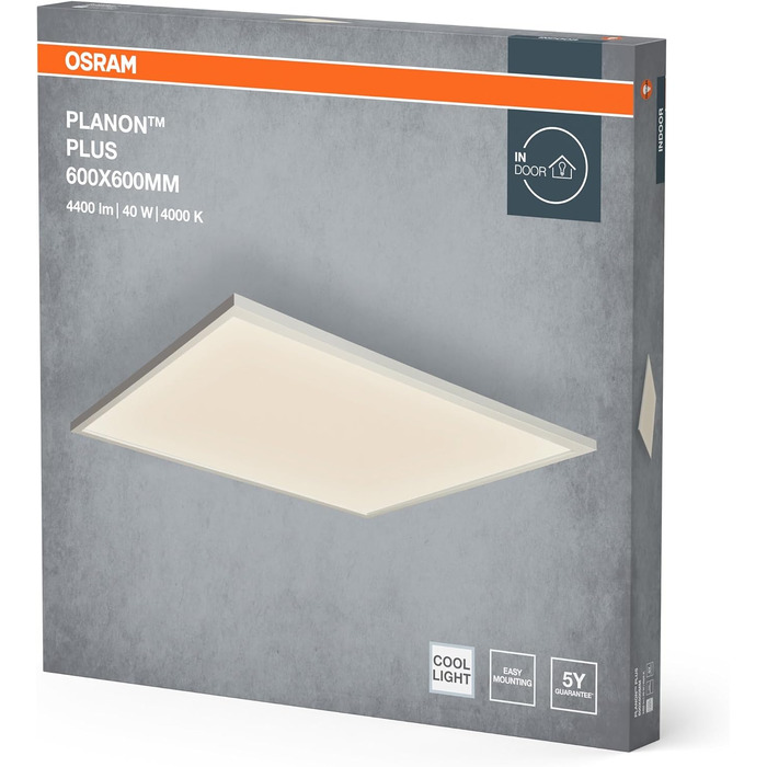 Стеляний світильник Osram Planon Plus, 36Вт, 600x600мм, 4000К