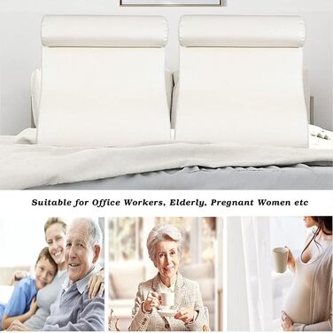 Подушка для спинки узголів&39я ліжка, диванна подушка, опорна подушка для спини, поперекова подушка, опорна подушка для спинки ліжка, дивана, подушка для читання, шкіряна губчаста клиноподібна подушка для літніх чоловіків, чорна - 553060 см