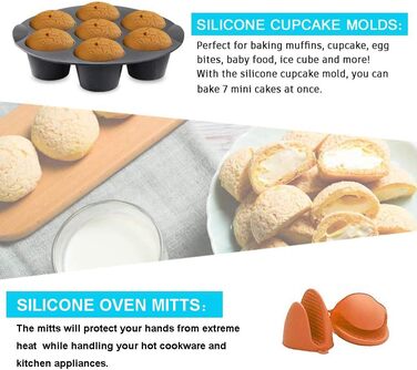 Аксесуари для фритюрниці LooHome, 5 комплектів для Gowise Phillips Cozyna, діаметр 7 дюймів для 3.5 QT