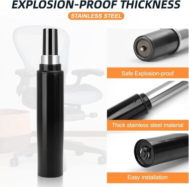 Міцний циліндр газової пружини для гідравлічних поршнів Herman Miller Aeron Chai 4 з 172,4 кг, заміна циліндра газової пружини для офісного крісла