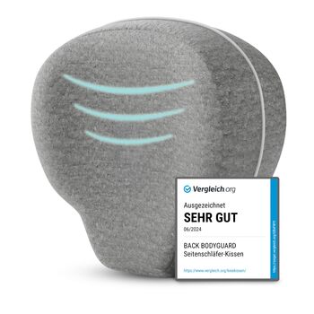 Подушка для колін BACK BODYGUARD для сну на боці - Подушка для ніг - Подушка для сну на боці з чохлом - Позиціонуюча подушка для дорослих - Подушка для ніг - Подушка для колін для сну на боці - Наколінний валик (Подушка сірий чохол)