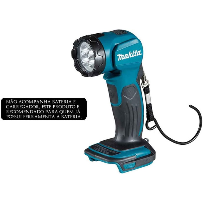 Світлодіодний акумуляторний ручний світильник Makita DML815 14,4 В-18 В (без батареї та зарядного пристрою), 160 люмен, головка світильника повертається на 170