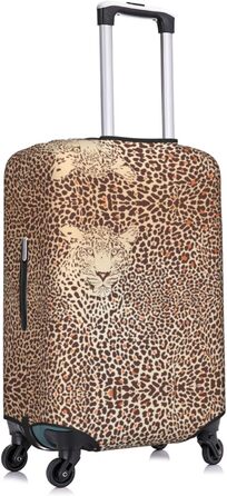Чохол для валізи Леопардовий принт, міцний захист для багажу, підходить для валіз розміром 45.7 - 81.3 см, розмір XL, Чорний, X-Large