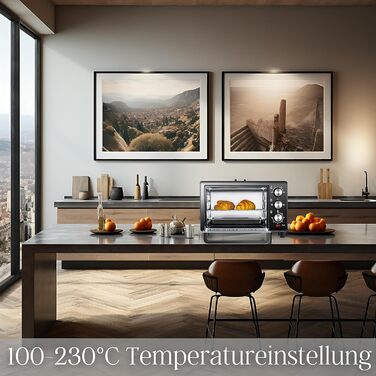 Міні-духова шафа 15 літрів Піч для піци Міні піч Таймер на 60 хв 100-230C 1200 Вт Духова шафа Лоток для крихт Міні-піч Кемпінгова піч Мала духова шафа Енергозбереження