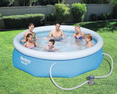 Басейн Bestway Fast Set з фільтруючим насосом, 305 x 76 см, синій 305x76 см Синій Одинарний