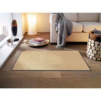 Килимок для дверей, що прається та сушиться, Sahara 75x120 см, для використання всередині та зовні приміщень, можна прати, бежевий 75 x 120 см (прямокутний) Бежевий