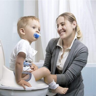 Дитяче сидіння для унітазу, для хлопчиків і дівчаток, приблизно від 12 місяців до 7 років, з бічними ручками, з захистом від бризо