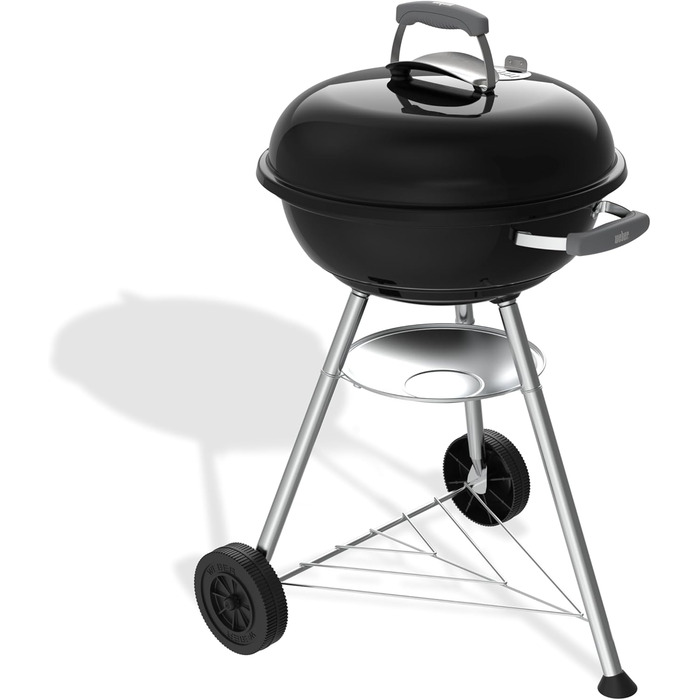 Вугільний гриль Weber Compact Kettle 47 см на стійці з колесами, модель 2026