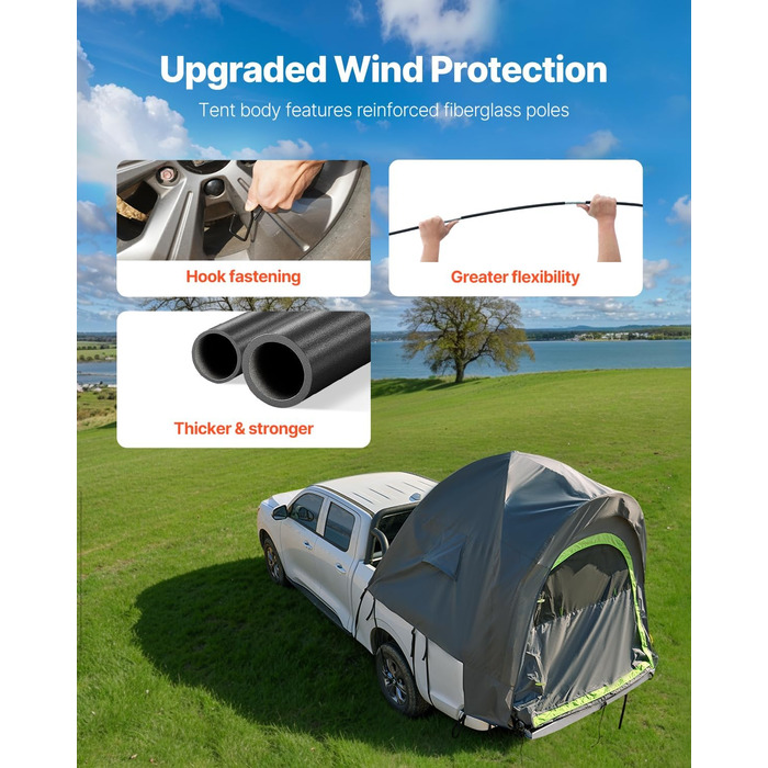 Намет на даху вантажівки, кемпінговий намет, двошаровий намет, відкритий пікап, намет на вантажівку, намет на відкритому повітрі, сімейний кемпінг, подорожі, автомобільний намет, водонепроникний автомобільний намет на даху, задня сумка для перенесення 230